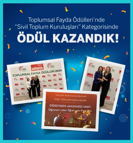 Toplumsal Fayda Ödüllerinde Sivil Toplum Kuruluşları Kategorisinde Ödül Kazandık!